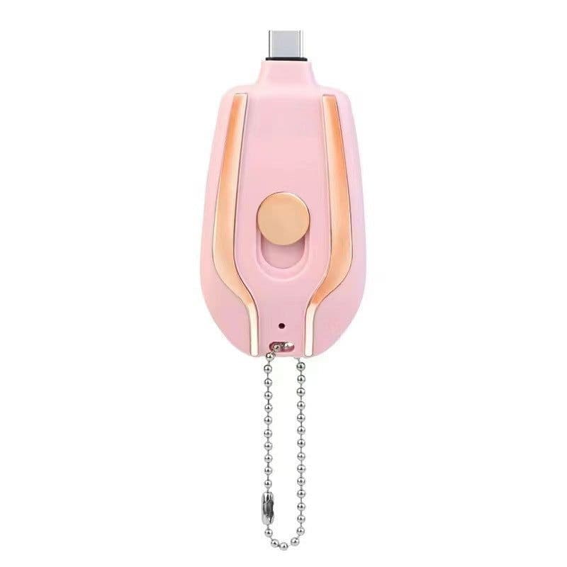image-1500mAh Mini Power Emergency Pod Keychain Charger With Type-C Ultra-Compact Mini Battery Pack Fast Charging Backup Power Bank