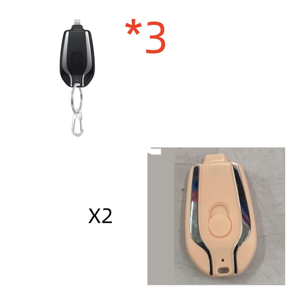 image-1500mAh Mini Power Emergency Pod Keychain Charger With Type-C Ultra-Compact Mini Battery Pack Fast Charging Backup Power Bank