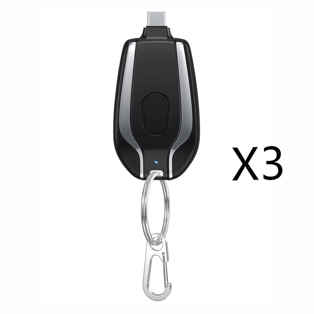 image-1500mAh Mini Power Emergency Pod Keychain Charger With Type-C Ultra-Compact Mini Battery Pack Fast Charging Backup Power Bank