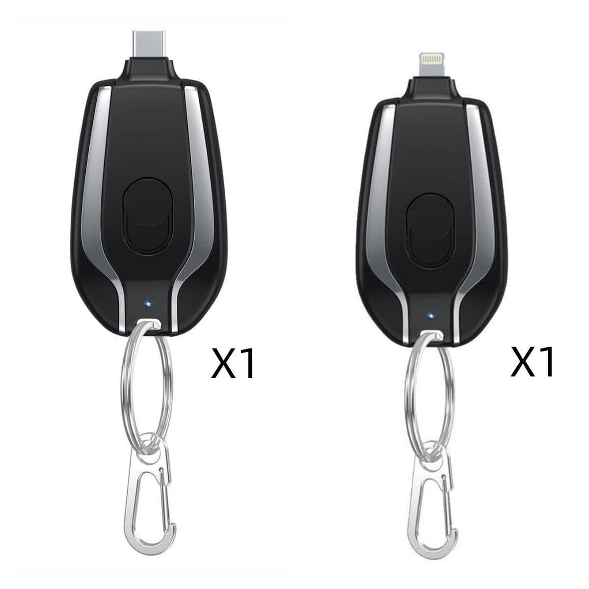 image-1500mAh Mini Power Emergency Pod Keychain Charger With Type-C Ultra-Compact Mini Battery Pack Fast Charging Backup Power Bank