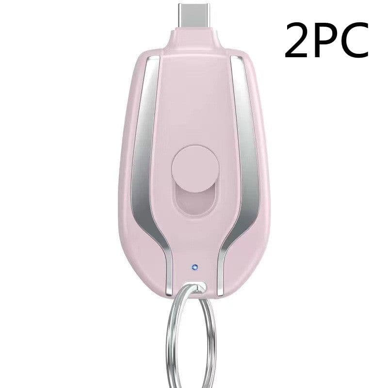 image-Keyring Charging Bank Wireless Portable 1500 Mah Emergency Power Supply Telescopic Small Mobile Power Supply