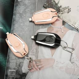 image-Keyring Charging Bank Wireless Portable 1500 Mah Emergency Power Supply Telescopic Small Mobile Power Supply