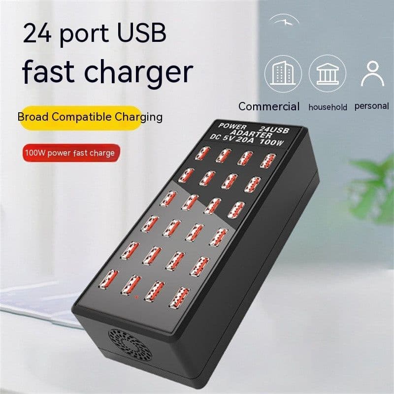 image-USB Fast Charging 24 Port Charger