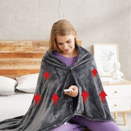 image-Winter Flannel Heated Blanket Cold Protection Body Warmer Usb Heated Warm Shawl Electric Heated Plush Blanket
