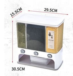 image-Food Storage Box Plastic Clear Container Wall-mounted Grain Storage Box for Whole Grains Kitchen Storage Container