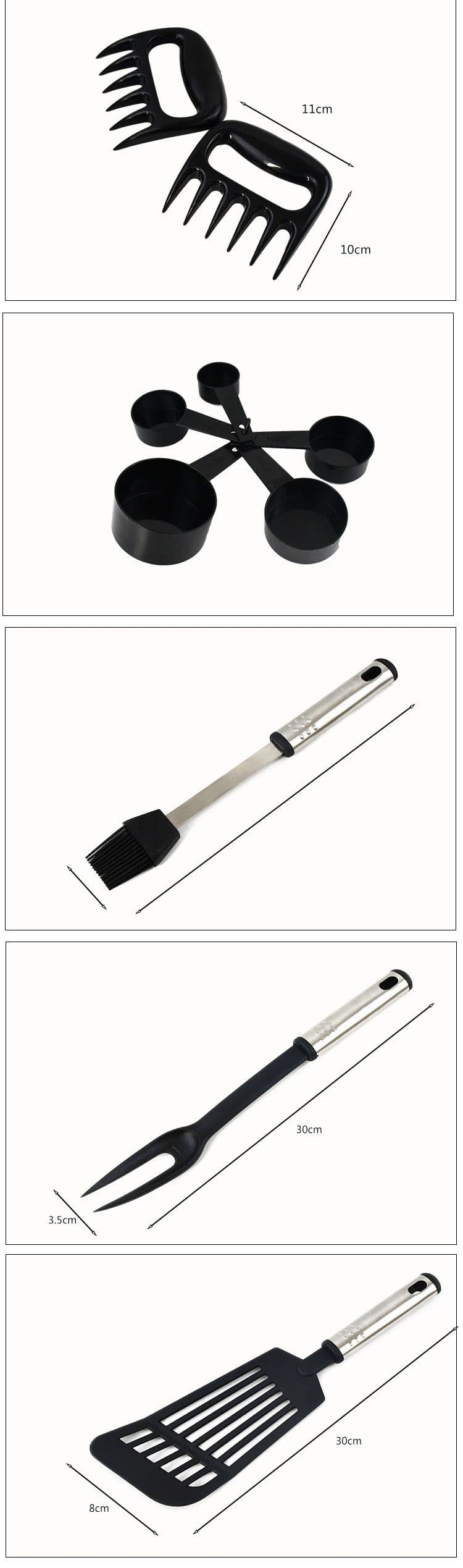 image-Non-Stick Spatula And Spoon Nylon Kitchen Utensils 44-Piece Cooking Spatula And Spoon Kitchen Utensils