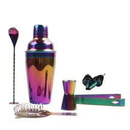 image-8-Piece Stainless Steel Cocktail Shaker Set, Electroplating Colorful Shaker