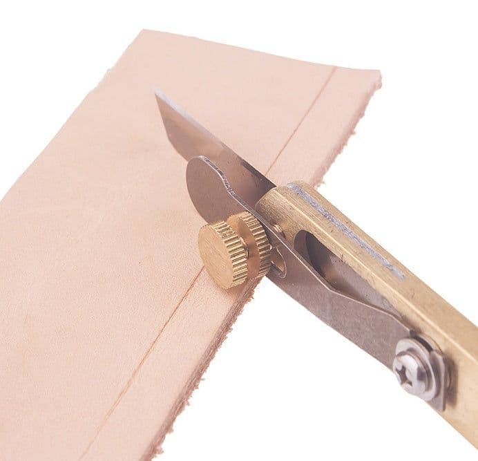 image-Brass Knife, Leather Positioning Knife, Trimming Knife, Leather Cutting Knife