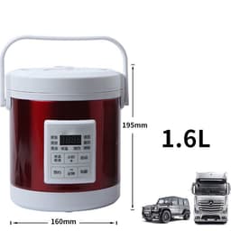 image-12V 24V Mini Rice Cooker 1.6L Car Truck Electric Hot Soup Rice Cooker