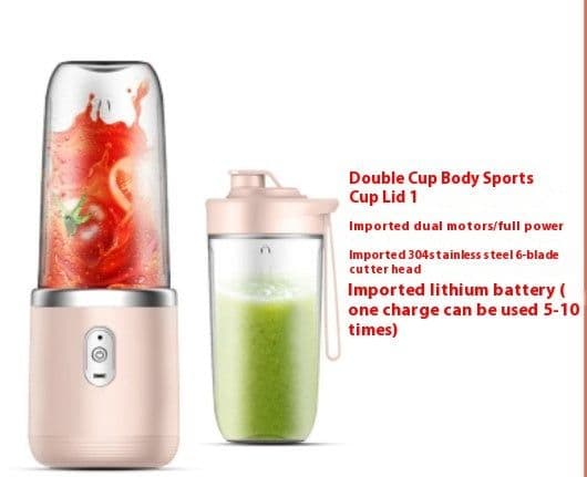 image-6blade Portable Blender Mini Juicer Cup Extractor Smoothie USB Charging Fruit Squeezer Blender Food Mixer Ice Crusher Portable Juicer Machine