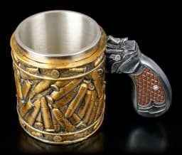 image-Bullet Stainless Steel Cup Personalized Pistol Style Beer Cup