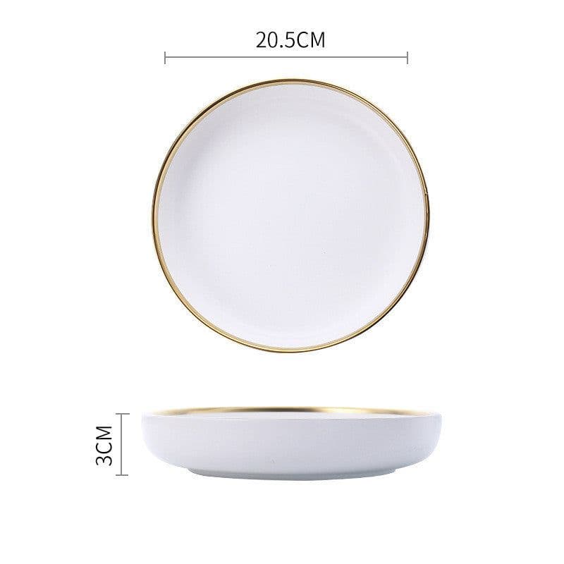 image-Big Soup Bowl Rice Bowl About Household Ceramic Plate