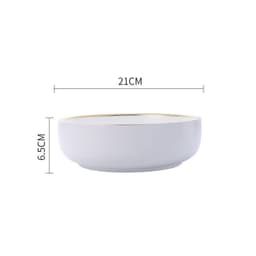image-Big Soup Bowl Rice Bowl About Household Ceramic Plate