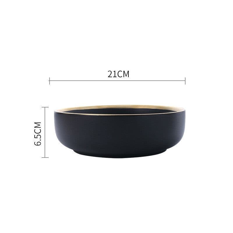 image-Big Soup Bowl Rice Bowl About Household Ceramic Plate