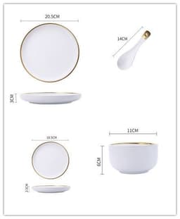 image-Big Soup Bowl Rice Bowl About Household Ceramic Plate