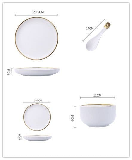 image-Big Soup Bowl Rice Bowl About Household Ceramic Plate
