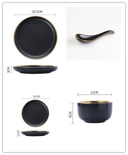 image-Big Soup Bowl Rice Bowl About Household Ceramic Plate