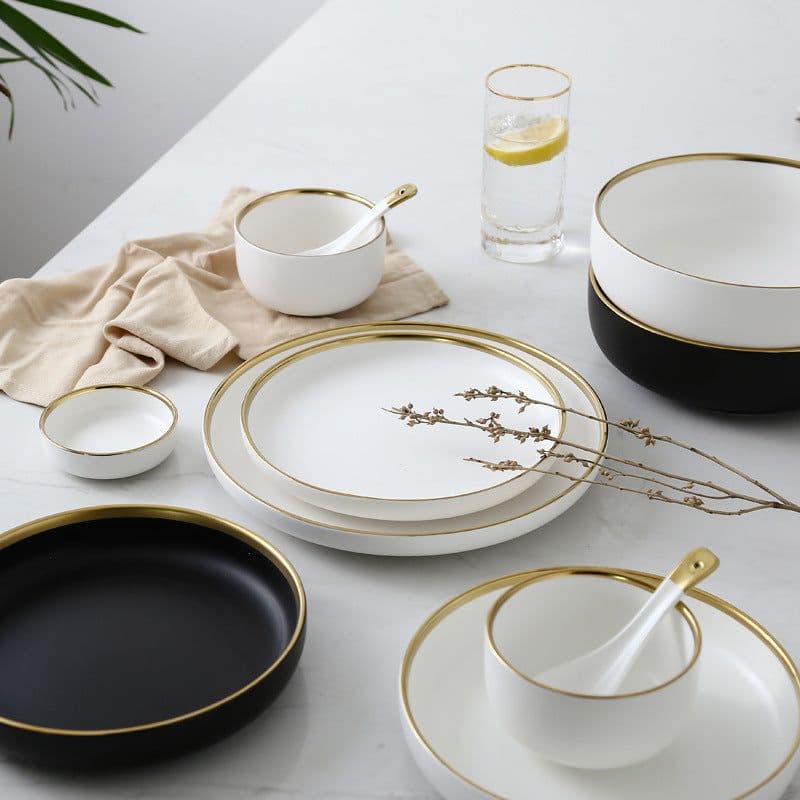 image-Big Soup Bowl Rice Bowl About Household Ceramic Plate