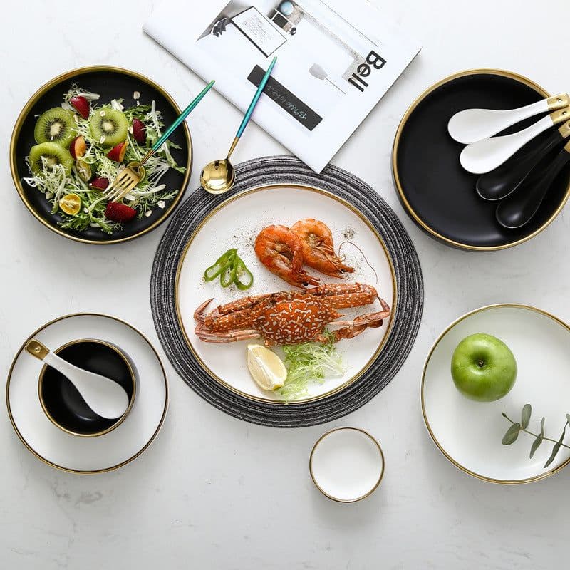 image-Big Soup Bowl Rice Bowl About Household Ceramic Plate