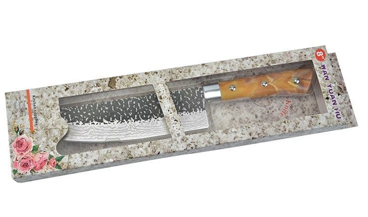 image-Stainless Chef's Knife Marbled Handle Diagonal Kitchen Knife Meat Slicing Knife Household Kitchen Knives