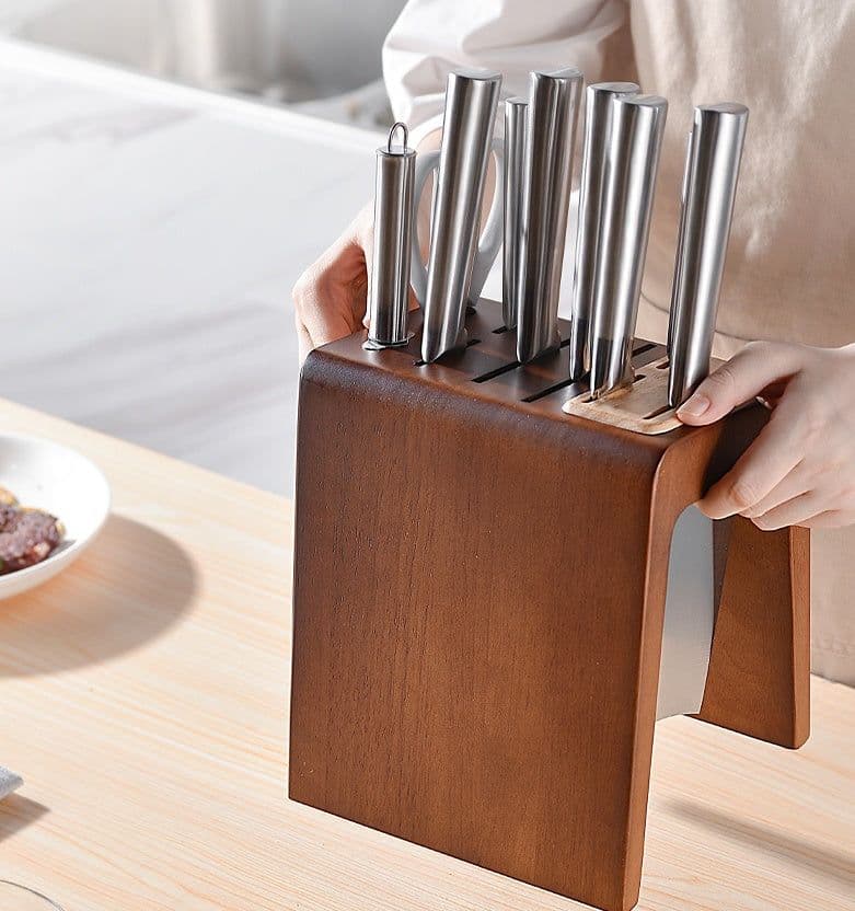 image-Raw And Cooked Classification Knife Holder Rack Multifunctional Household Knife Holder Knife Holder Knife Storage Rack Knife Holder Kitchen Supplies