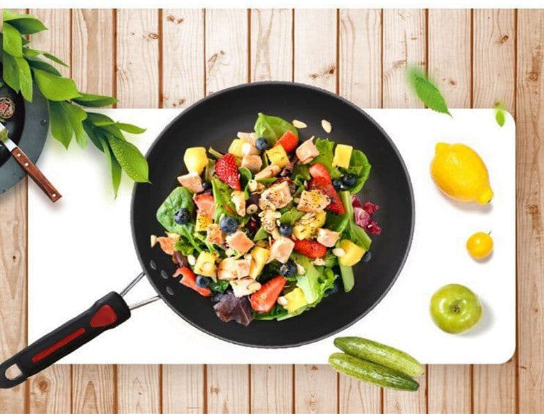 image-Factory Direct Sale Cookware Set Hao Li Three-Piece Cookware Non-Stick Pan Wok Soup Pot Frying Pan Gift Set Wholesale