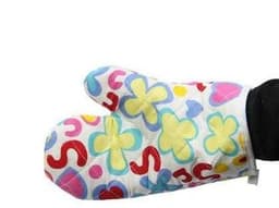 image-Two-Piece Cotton Heat Insulation Gloves Thickened Microwave Oven Heat Insulation Pad, Anti-Scald Gloves Are Not Hot