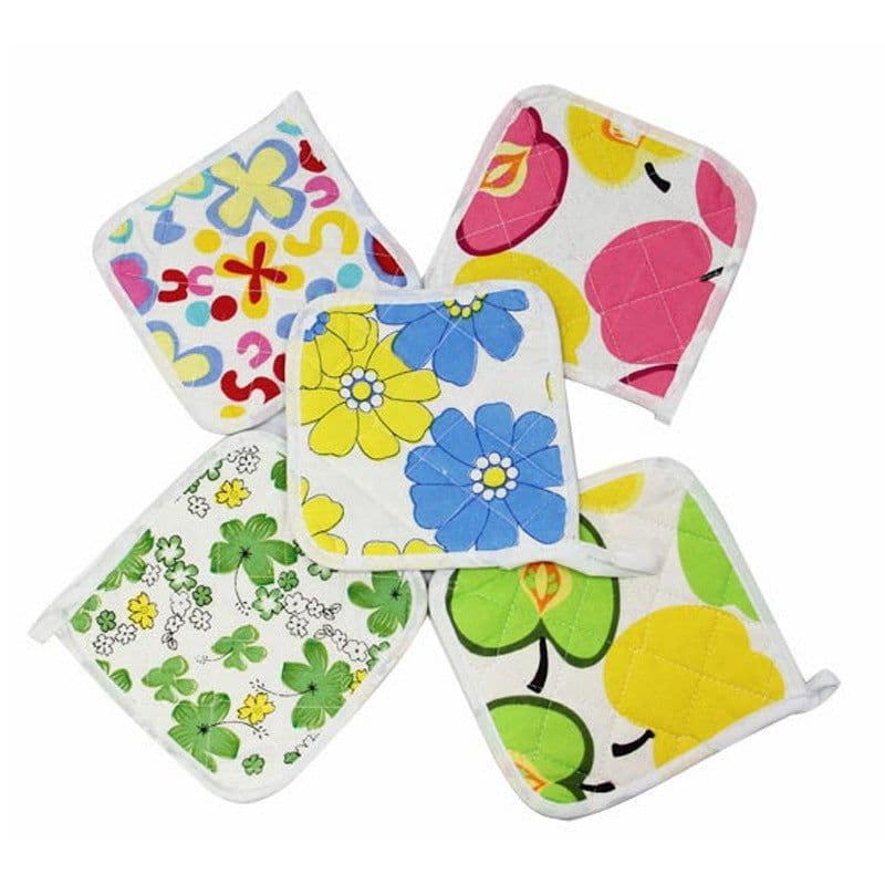 image-Two-Piece Cotton Heat Insulation Gloves Thickened Microwave Oven Heat Insulation Pad, Anti-Scald Gloves Are Not Hot