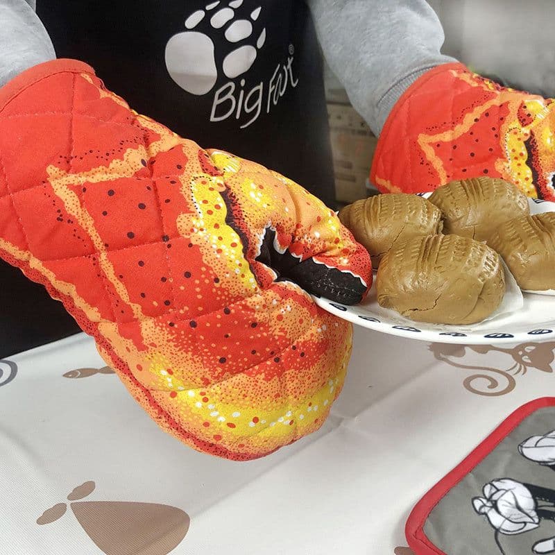 image-Creative Oven Gloves, Microwave Oven, Anti-Scalding, Thickened, Heat-Proof, Heat-Resistant Baking Gloves