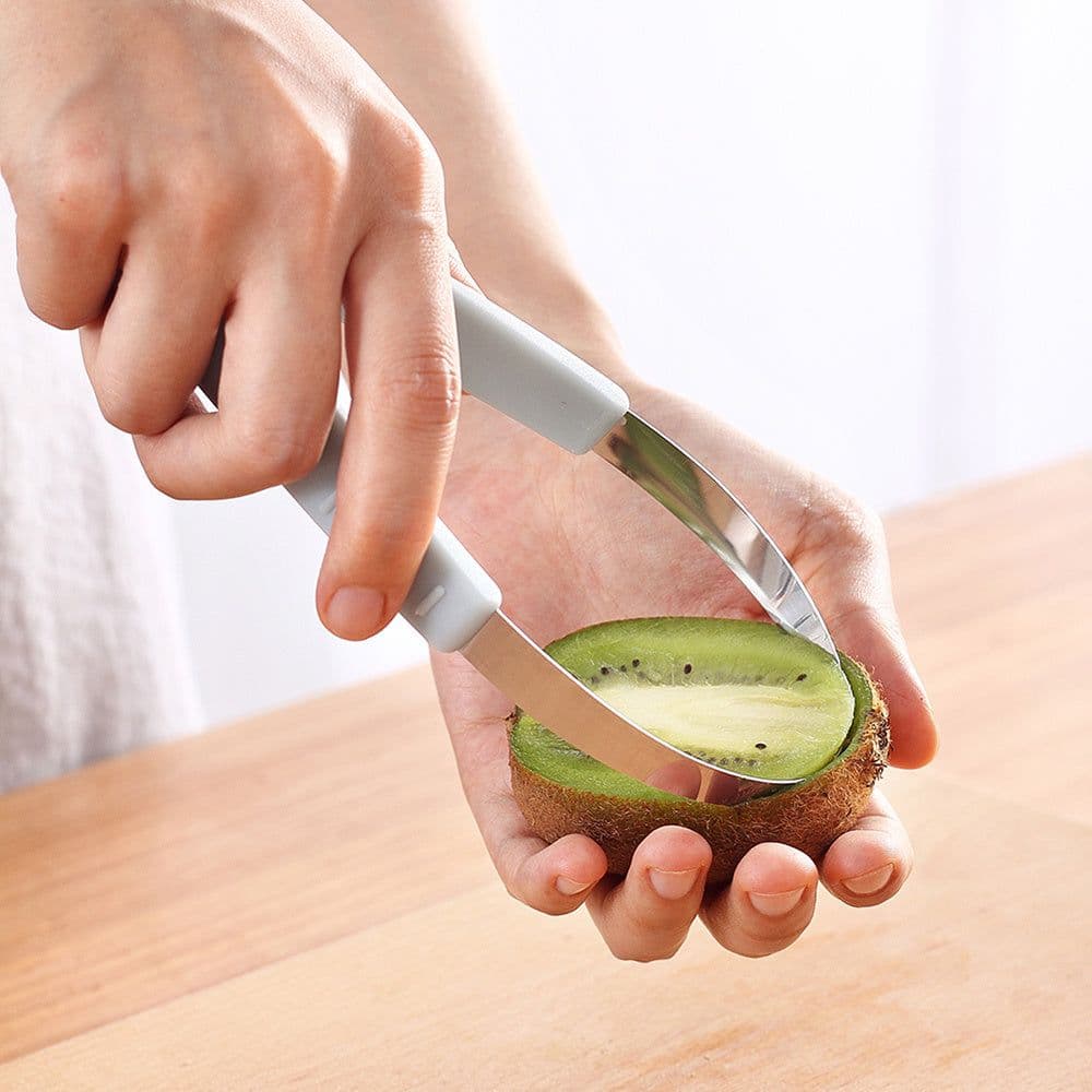 image-3 in 1 Fruit Carving Cutter Ball Digger DIY Kiwi Knife Watermelon Fruit Scoop Ice Cream Spoon Pastry Decor Tool