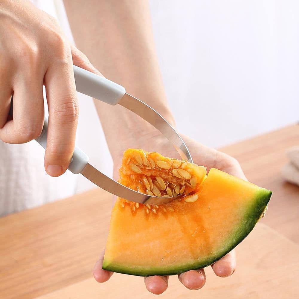 image-3 in 1 Fruit Carving Cutter Ball Digger DIY Kiwi Knife Watermelon Fruit Scoop Ice Cream Spoon Pastry Decor Tool