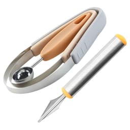 image-3 in 1 Fruit Carving Cutter Ball Digger DIY Kiwi Knife Watermelon Fruit Scoop Ice Cream Spoon Pastry Decor Tool