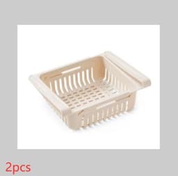 image-Refrigerator Telescopic Storage Basket Refrigerator Drawer Storage Rack Freshness Preservation Box Freezing Box Storage Rack