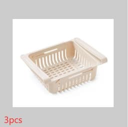 image-Refrigerator Telescopic Storage Basket Refrigerator Drawer Storage Rack Freshness Preservation Box Freezing Box Storage Rack