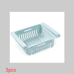 image-Refrigerator Telescopic Storage Basket Refrigerator Drawer Storage Rack Freshness Preservation Box Freezing Box Storage Rack