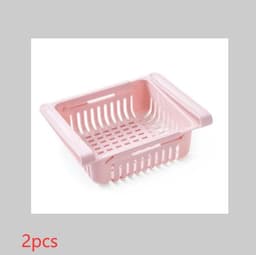 image-Refrigerator Telescopic Storage Basket Refrigerator Drawer Storage Rack Freshness Preservation Box Freezing Box Storage Rack