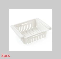 image-Refrigerator Telescopic Storage Basket Refrigerator Drawer Storage Rack Freshness Preservation Box Freezing Box Storage Rack