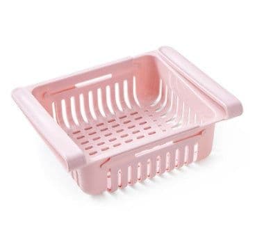 image-Refrigerator Telescopic Storage Basket Refrigerator Drawer Storage Rack Freshness Preservation Box Freezing Box Storage Rack