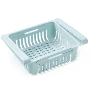 image-Refrigerator Telescopic Storage Basket Refrigerator Drawer Storage Rack Freshness Preservation Box Freezing Box Storage Rack