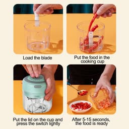 image-Mini Electric Garlic Chopper USB Charging Ginger Masher Machine Sturdy Durable Chili Vegetable Crusher Kitchen Tool