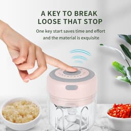 image-Mini Electric Garlic Chopper USB Charging Ginger Masher Machine Sturdy Durable Chili Vegetable Crusher Kitchen Tool