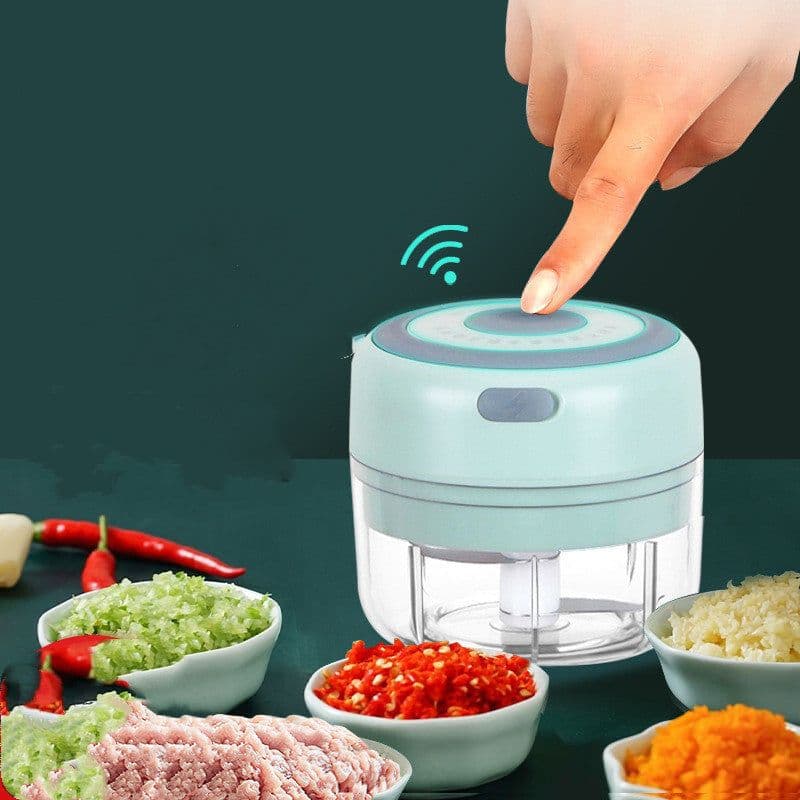 image-Mini Electric Garlic Chopper USB Charging Ginger Masher Machine Sturdy Durable Chili Vegetable Crusher Kitchen Tool