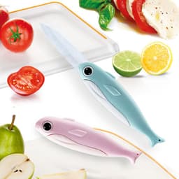 image-Ceramic Knife Folding Fruit Knife Portable Knife Fish Bird Knife Student Portable Mini Peeling Fruit Knife
