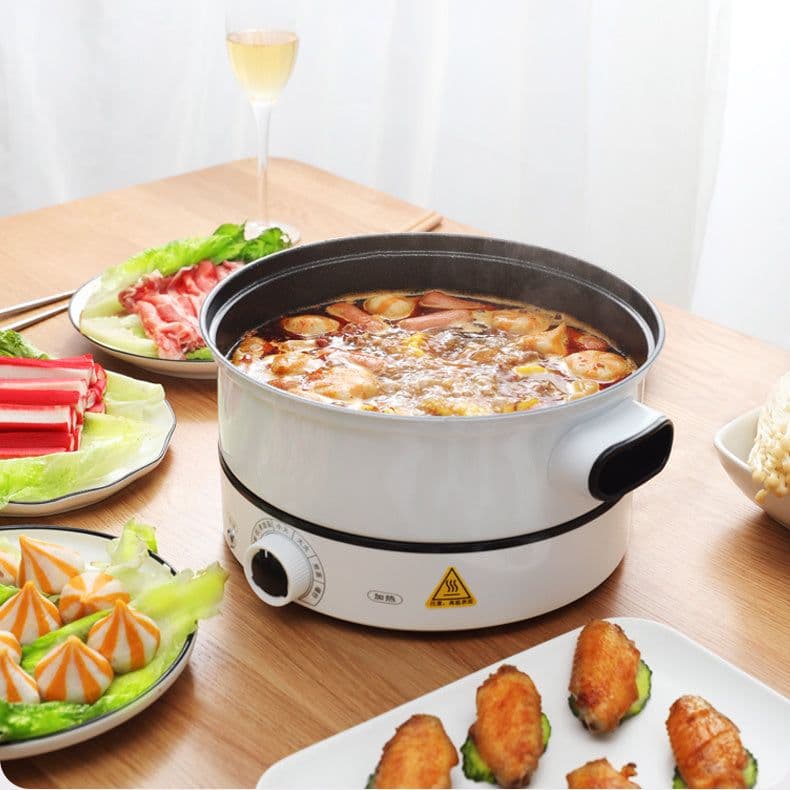 image-Multifunctional Household Small Electric Hot Pot Cooking Pot Electric Cooking Pot Plug