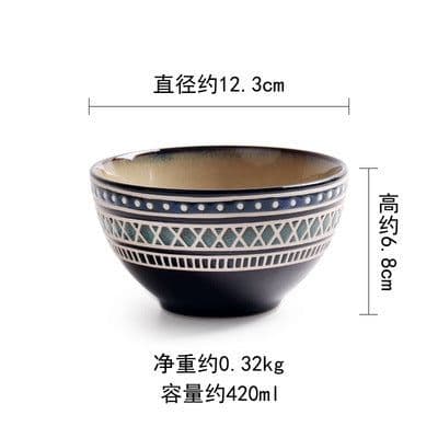 image-European Ceramic Tableware Set Relief Steak Plate Salad Bowl Rice Bowl Western Restaurant Fish Plate Cup