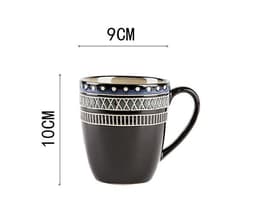 image-European Ceramic Tableware Set Relief Steak Plate Salad Bowl Rice Bowl Western Restaurant Fish Plate Cup
