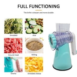 image-4 In 1 Home Manual Vegetable Cutter Slicer Multifunctional Round Mandoline Slicer Cheese Slicer