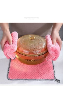 image-Kitchen Non-stick Oil Thickened Absorbent Rag Dish Towel