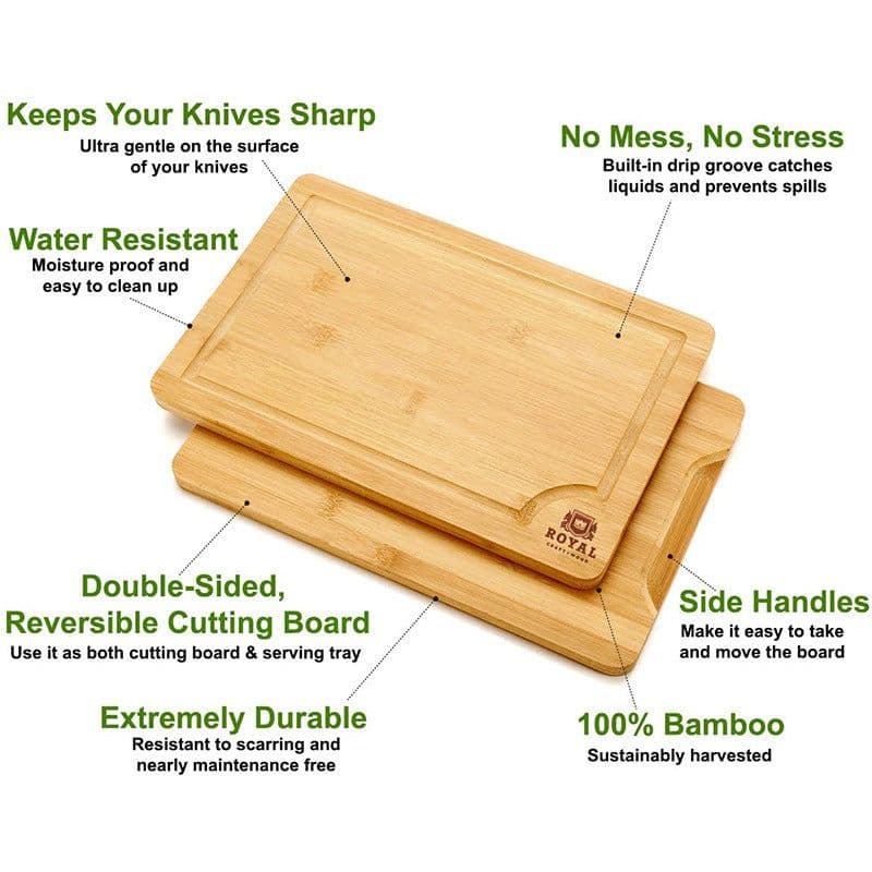 image-Factory Direct Supply Of Bamboo And Wood Cutting Board Three-Piece Set Of Spot Cutting Board Foreign Trade Cutting Board