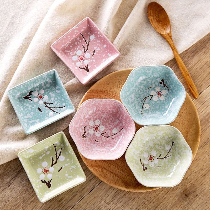 image-Ceramic Plate Seasoning Sauce Dish Snack Desser Plates Sushi Dishes Flavor Tray Kitchen Kid Bowl Tableware Saucer MOQ2